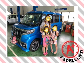 じゃん！待望のスペーシア納車の様子、ご覧ください！